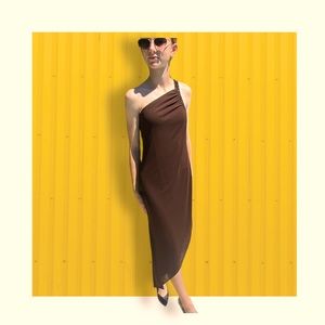 Cache brown cocktail dress size 4